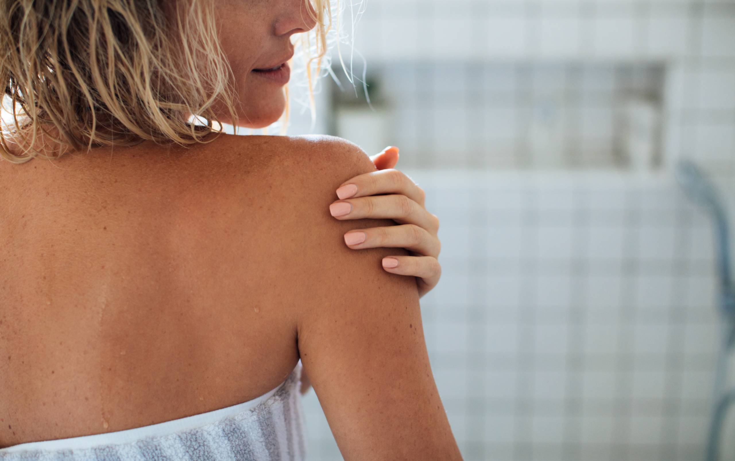 Portrait of Beautiful Woman in Towel